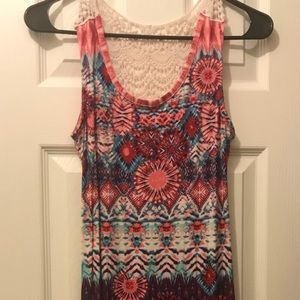 Crocheted back maxi dress